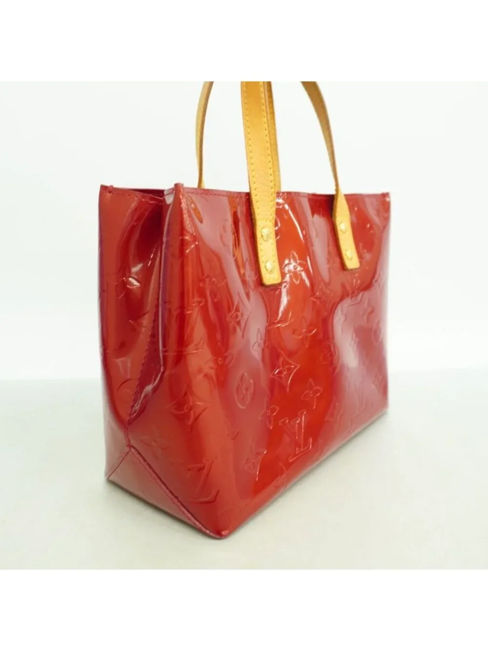 Louis Vuitton Handbag Vernis Reed PM Pomme D'amour